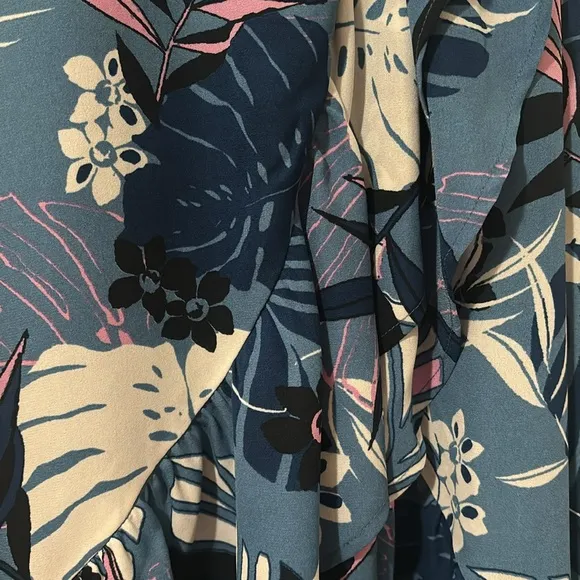 Lulus Tropical Print High Low Dress