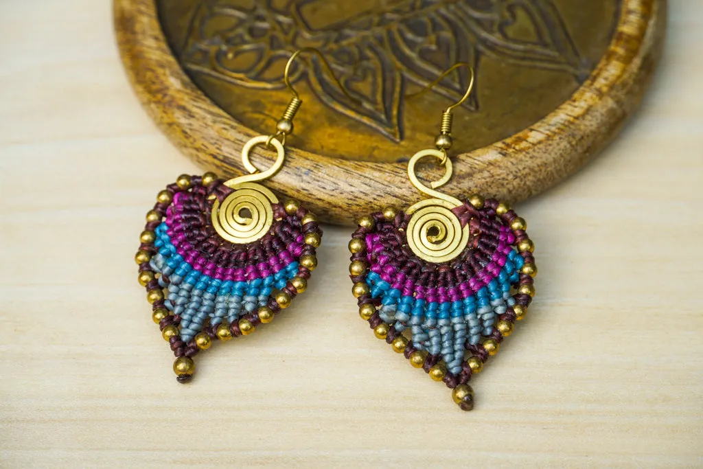 Lunar Nomad Micro Macrame Boho Earrings