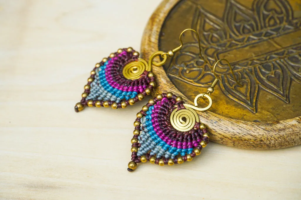 Lunar Nomad Micro Macrame Boho Earrings