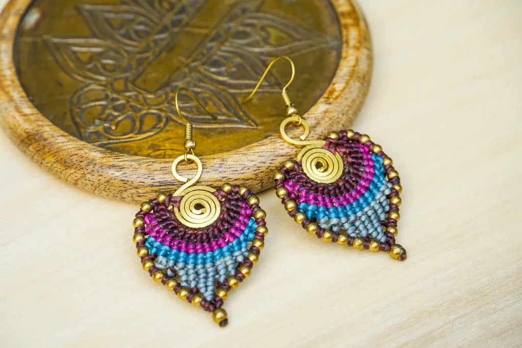 Lunar Nomad Micro Macrame Boho Earrings
