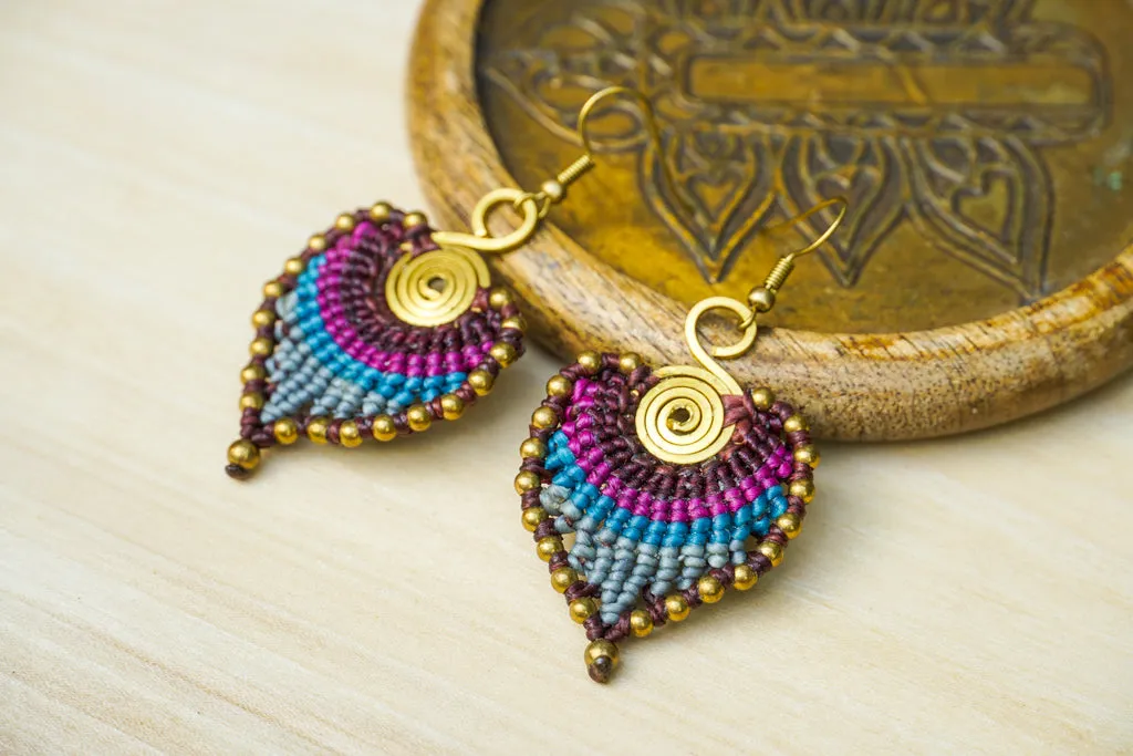 Lunar Nomad Micro Macrame Boho Earrings