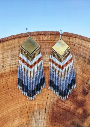 Mae Labradorite Fringe Earrings