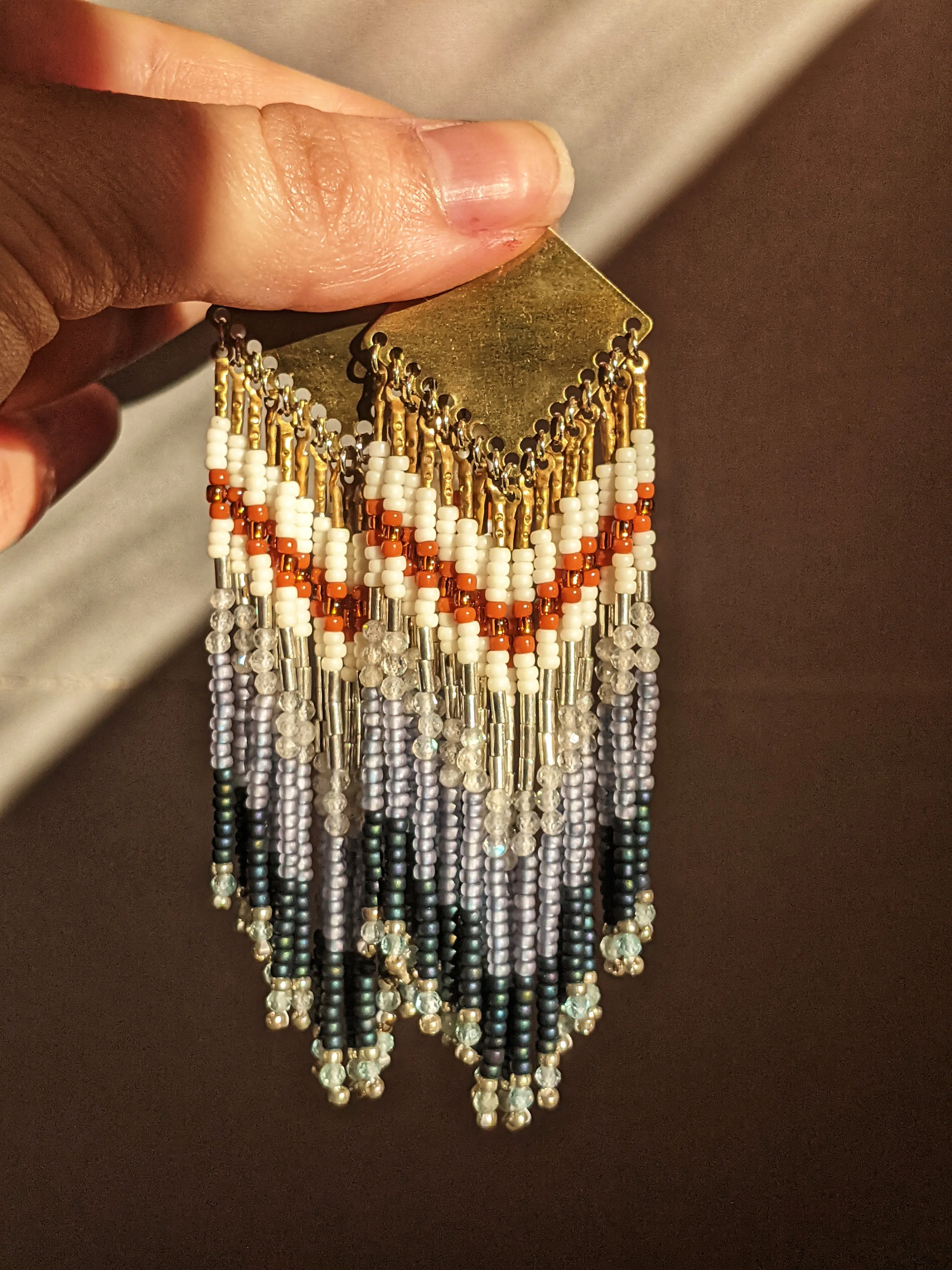 Mae Labradorite Fringe Earrings