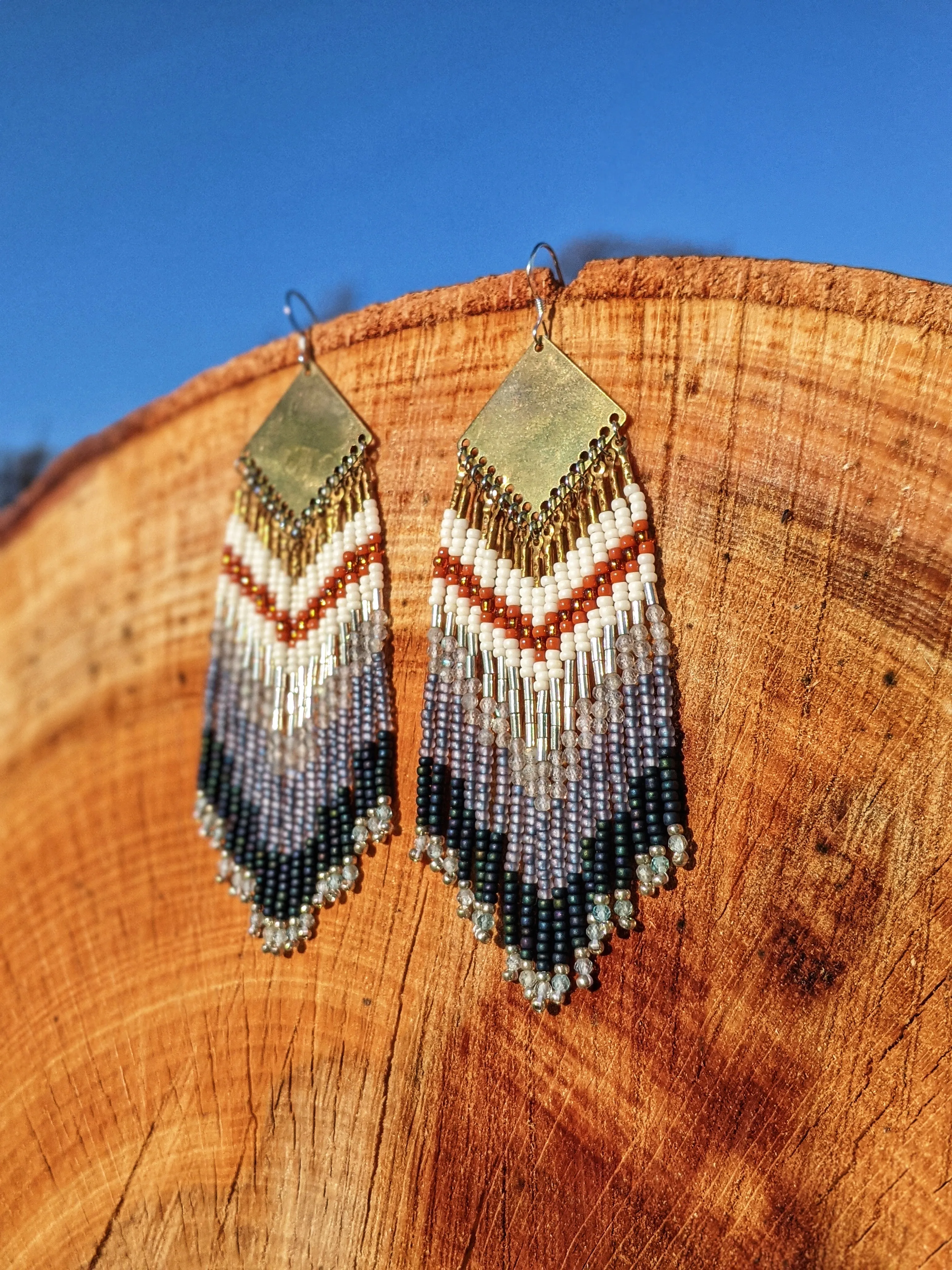 Mae Labradorite Fringe Earrings