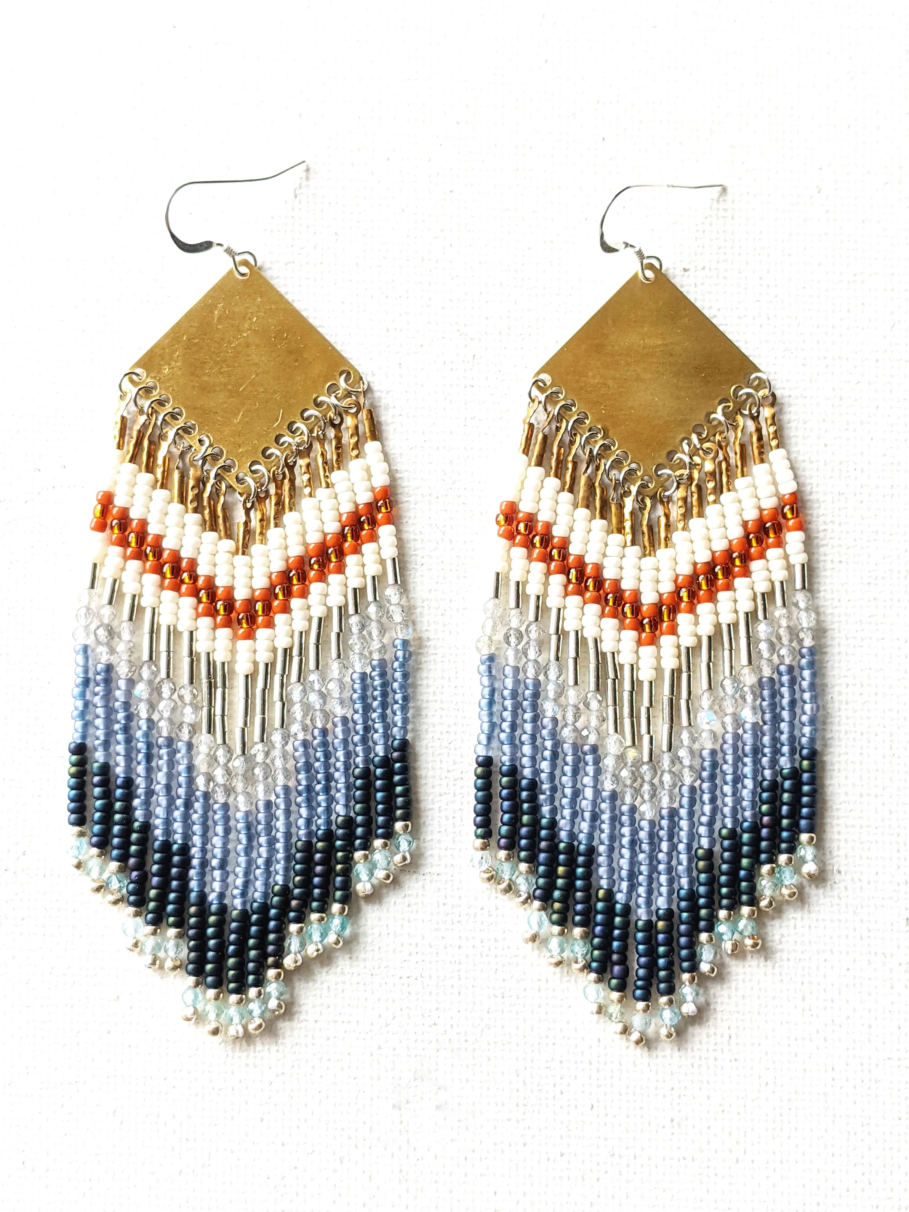 Mae Labradorite Fringe Earrings