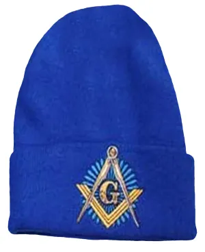 Mason Winter Beanie Blue Cuffed Skull Cap Watch Hat