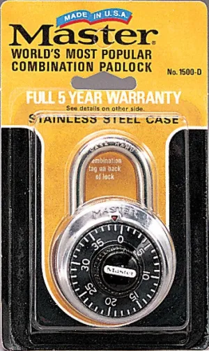 Master Lock Stainless Steel Combination Padlock