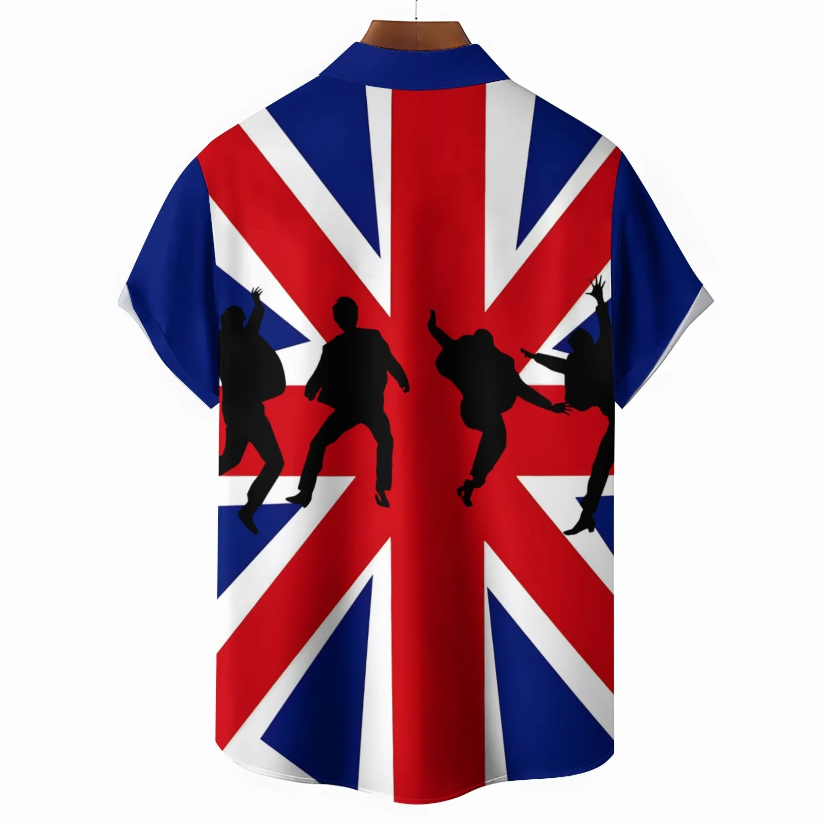 Men's Rock Band Print Casual Short Sleeve Shirt 2404000978