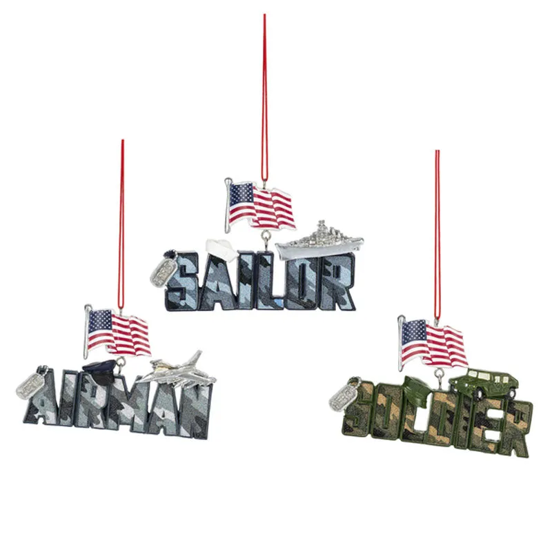 Military Ornaments, 3 Choices