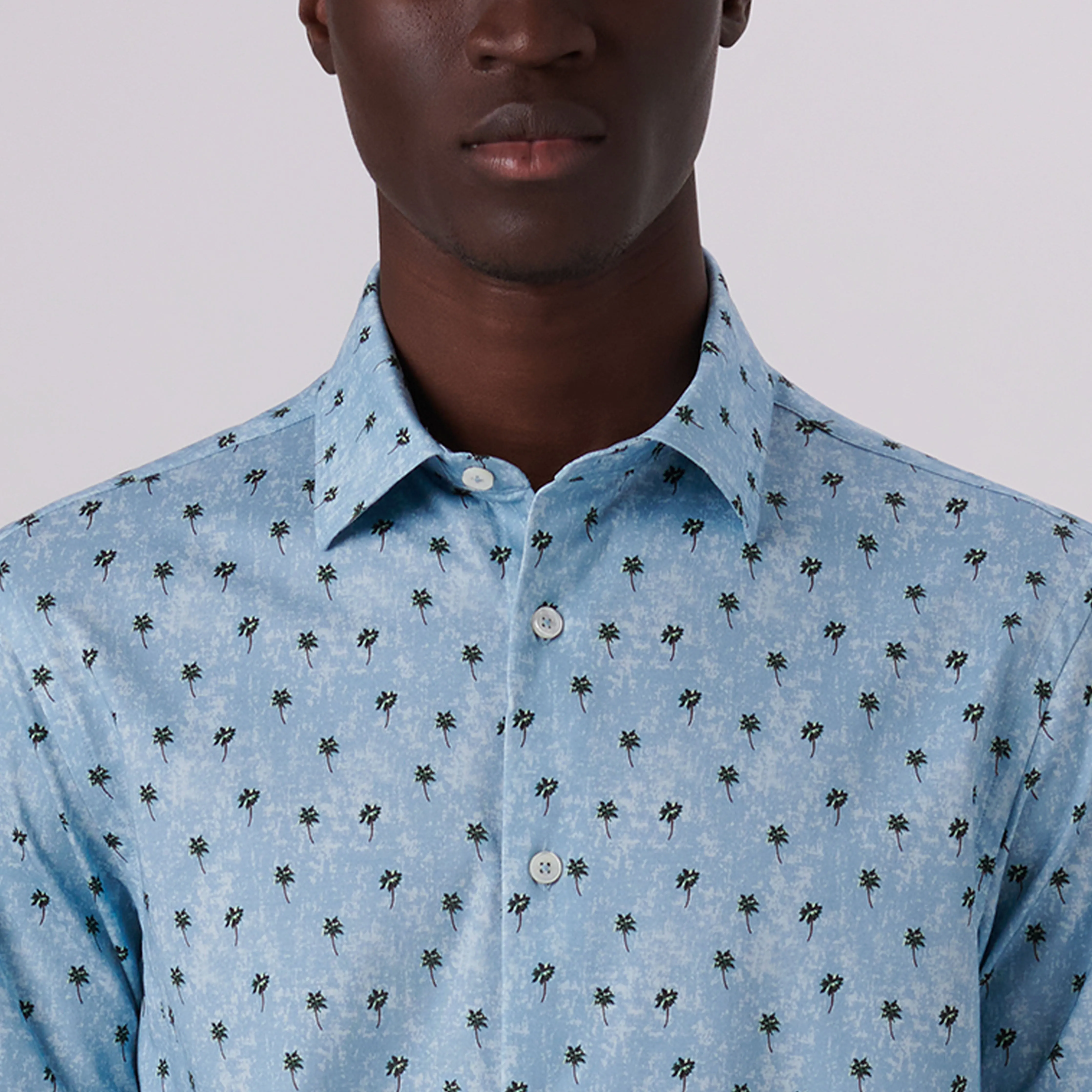 Milo Palm Trees Print OoohCotton Short Sleeve Shirt
