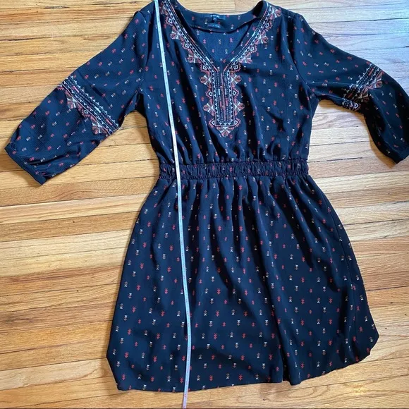 Miss Me Embroidered Boho Dress, Bohemian Arrow Tribal Pattern