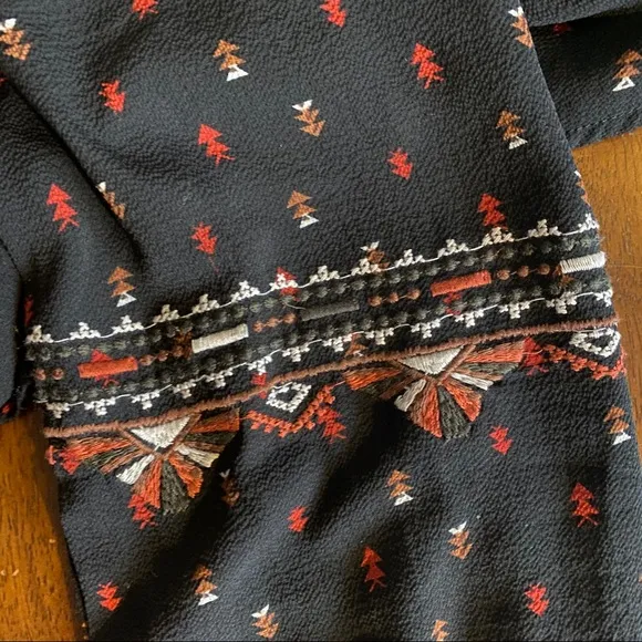 Miss Me Embroidered Boho Dress, Bohemian Arrow Tribal Pattern