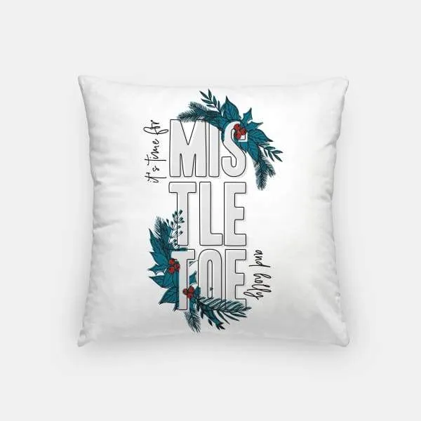 Mistletoe and Holly modern retro Christmas