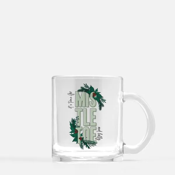 Mistletoe and Holly modern retro Christmas