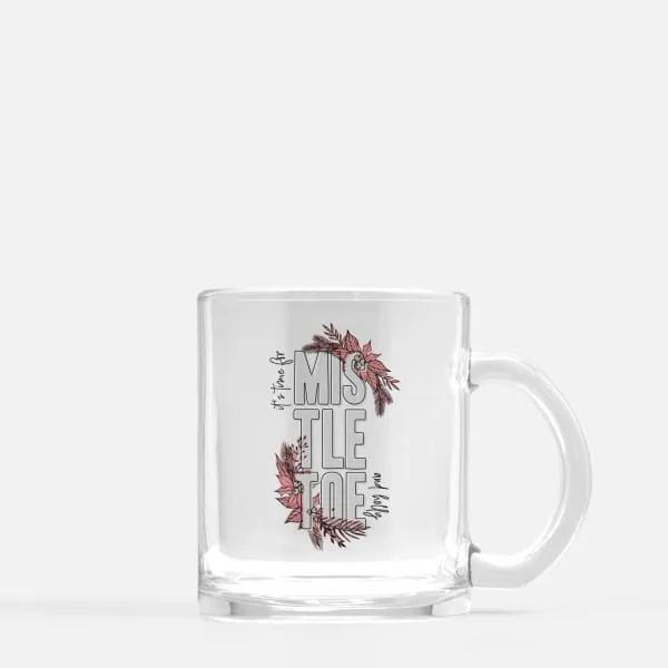 Mistletoe and Holly modern retro Christmas