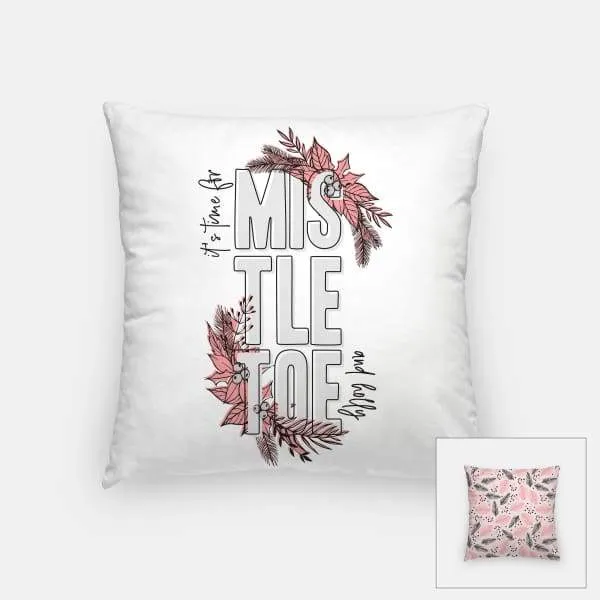 Mistletoe and Holly modern retro Christmas