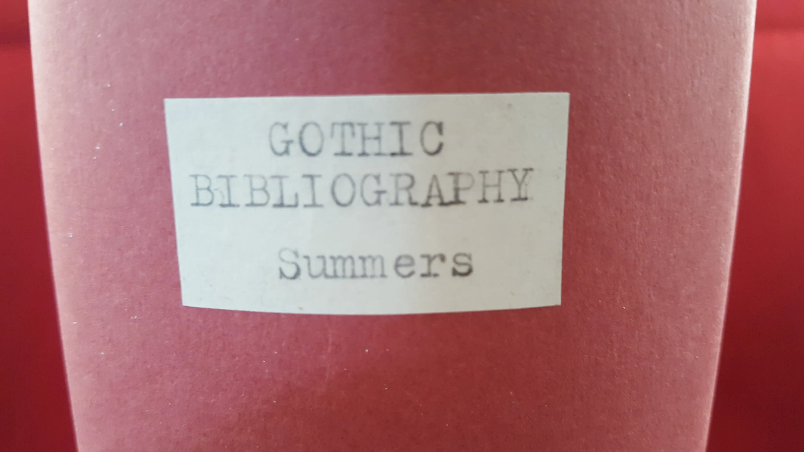 Montague Summers - A Gothic Bibliography, Fortune, 1941? Limited