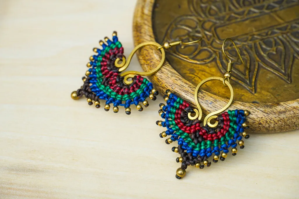Mystic Nomad Micro Macrame Boho Earrings