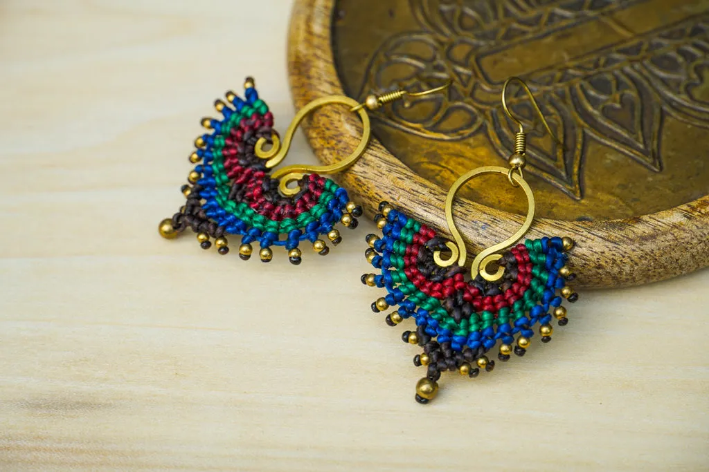 Mystic Nomad Micro Macrame Boho Earrings