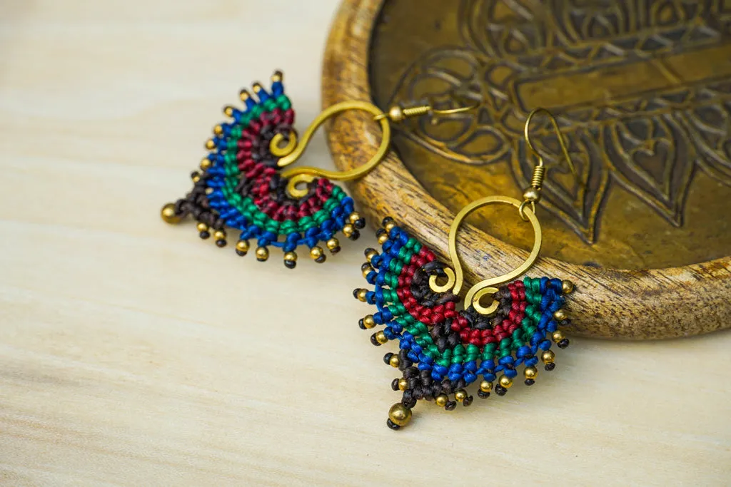 Mystic Nomad Micro Macrame Boho Earrings
