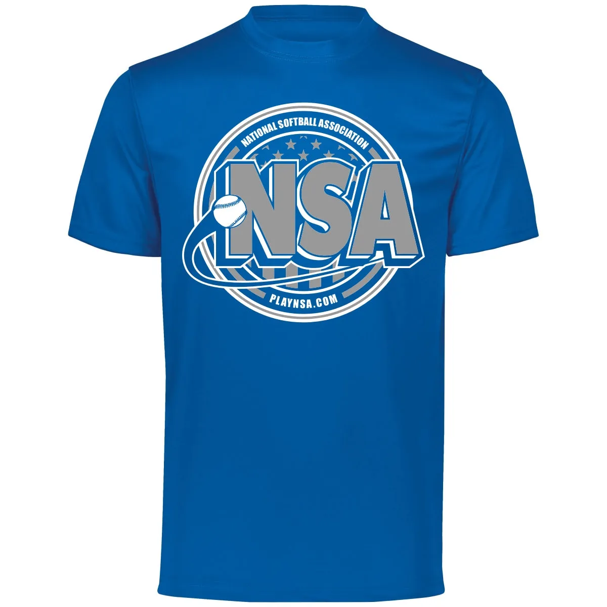 National Softball Association NSA Crest Dry Fit Short Sleeve Shirt