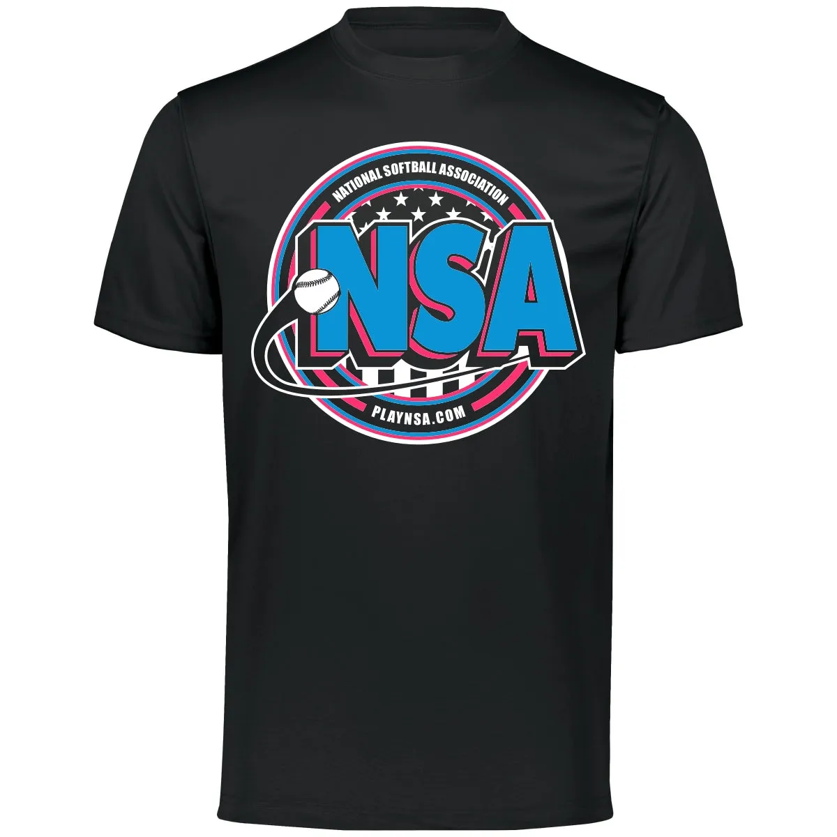 National Softball Association NSA Crest Dry Fit Short Sleeve Shirt