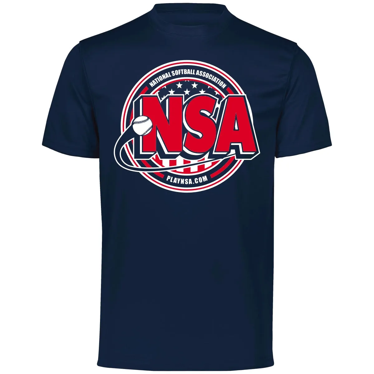 National Softball Association NSA Crest Dry Fit Short Sleeve Shirt