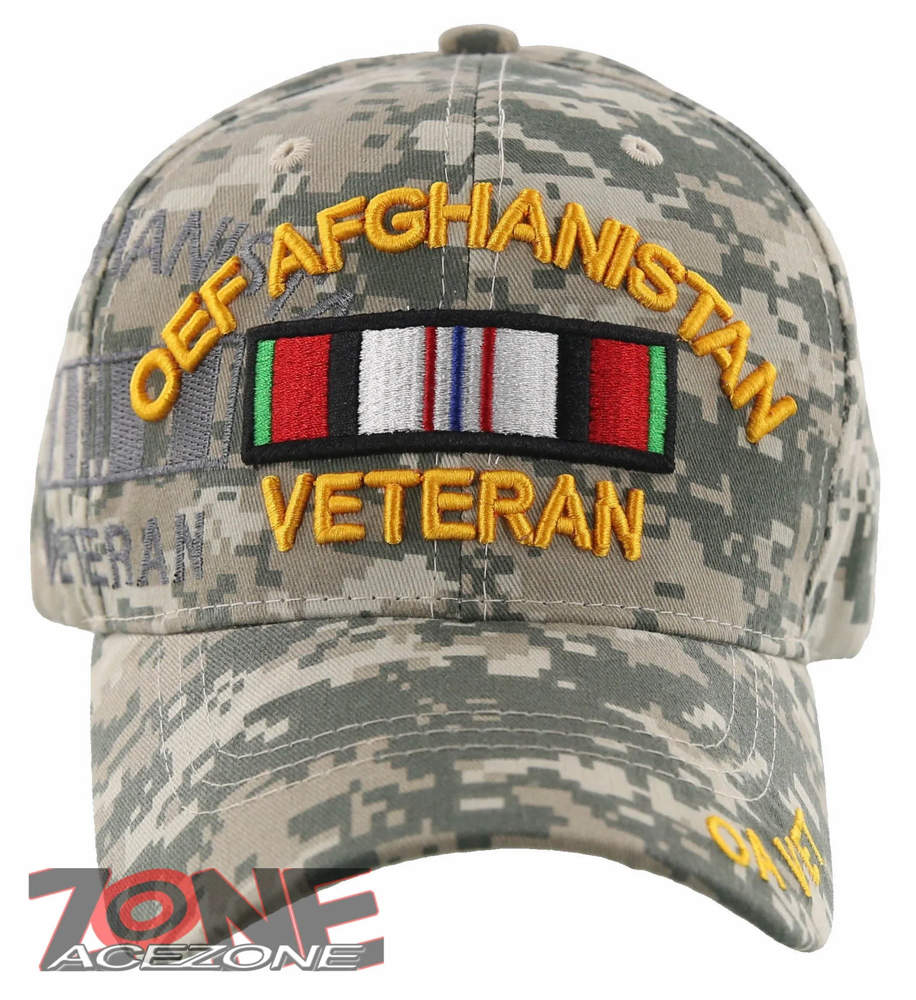 NEW! OEF AFGHANISTAN VETERAN BALL CAP HAT CAMO