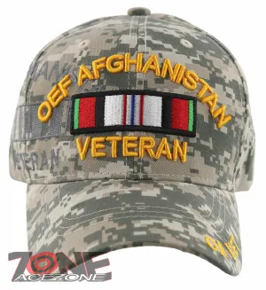 NEW! OEF AFGHANISTAN VETERAN BALL CAP HAT CAMO