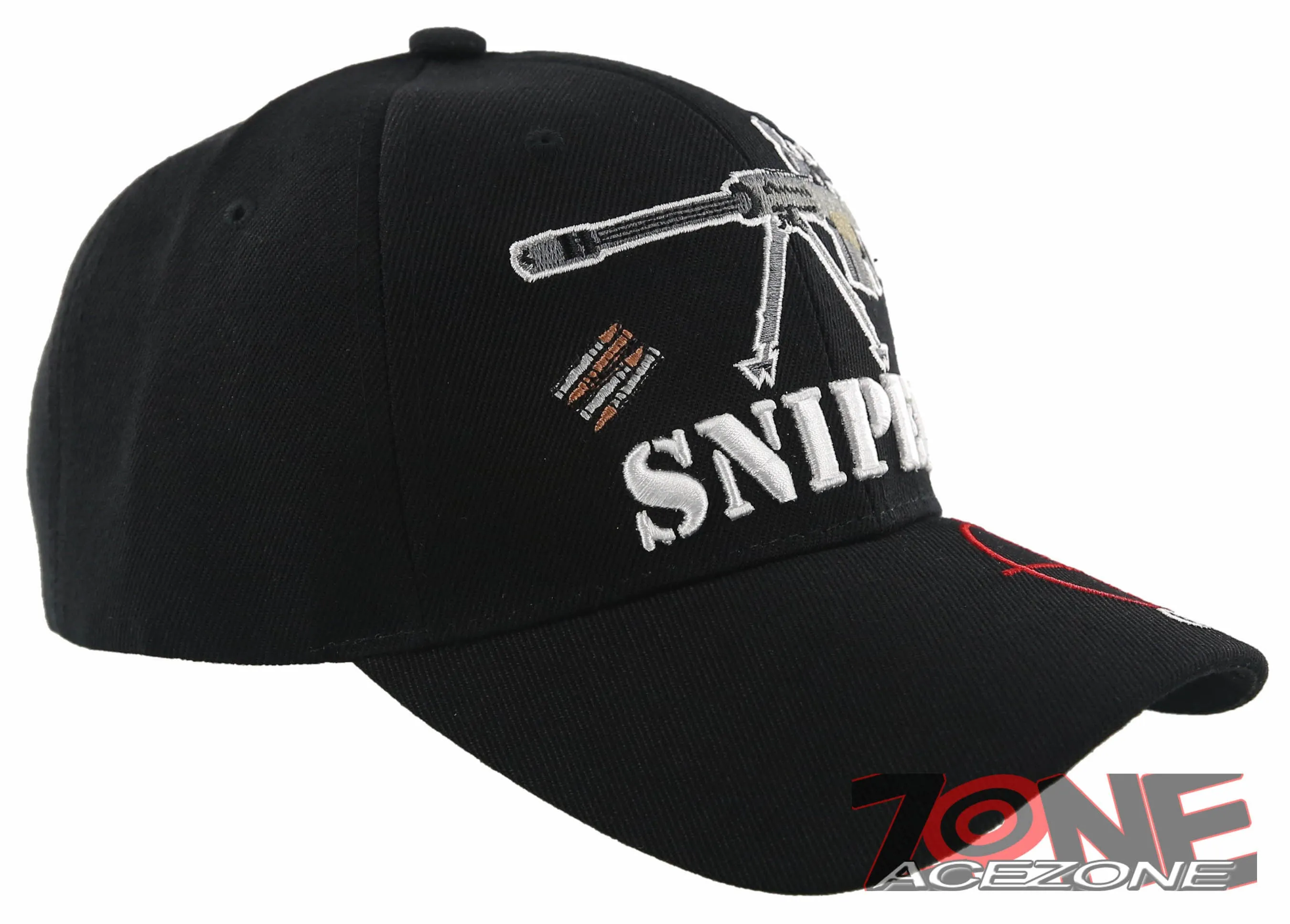 NEW! SNIPER ONE SHOT ONE KILL SCOPE BASEBALL CAP HAT BLACK
