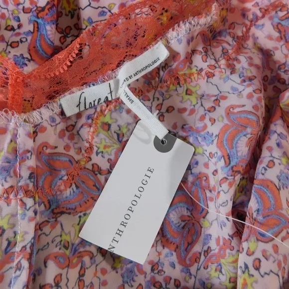 NWT!! Anthropologie FLOREAT Juniper Sleep Romper Floral Lace Paisley Lacey Small