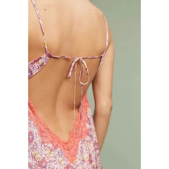NWT!! Anthropologie FLOREAT Juniper Sleep Romper Floral Lace Paisley Lacey Small