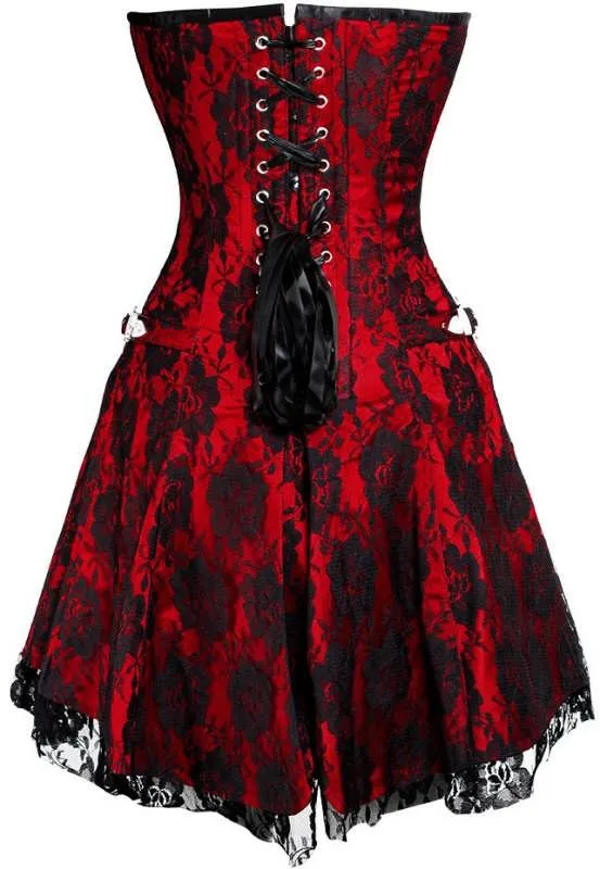 Nya Gothic Net Overlay Corset Dress