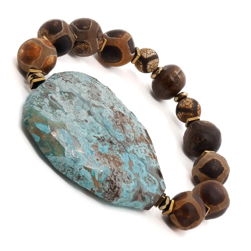 Ocean Whisper Beaded Chunky Bracelet