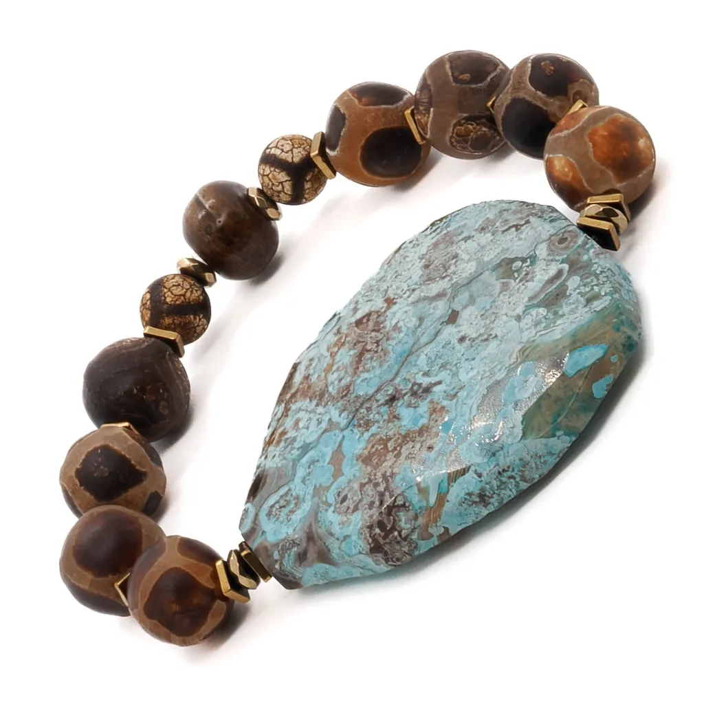 Ocean Whisper Beaded Chunky Bracelet
