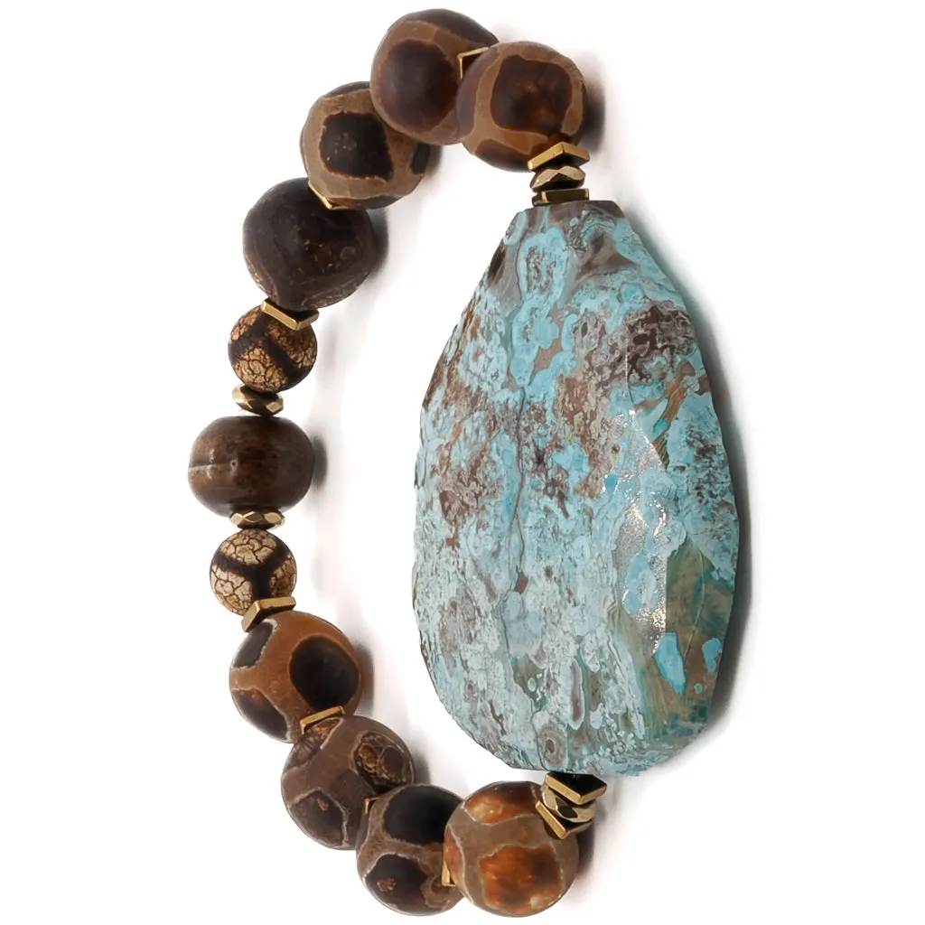 Ocean Whisper Beaded Chunky Bracelet