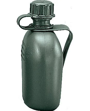 Olive Drab - Genuine GI 1 Quart Canteen with Belt Clip - USA Made