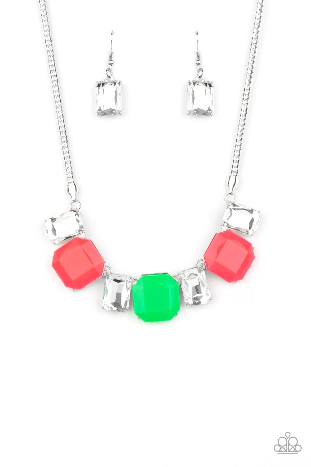 Paparazzi Royal Crest - Neon Pink Necklace