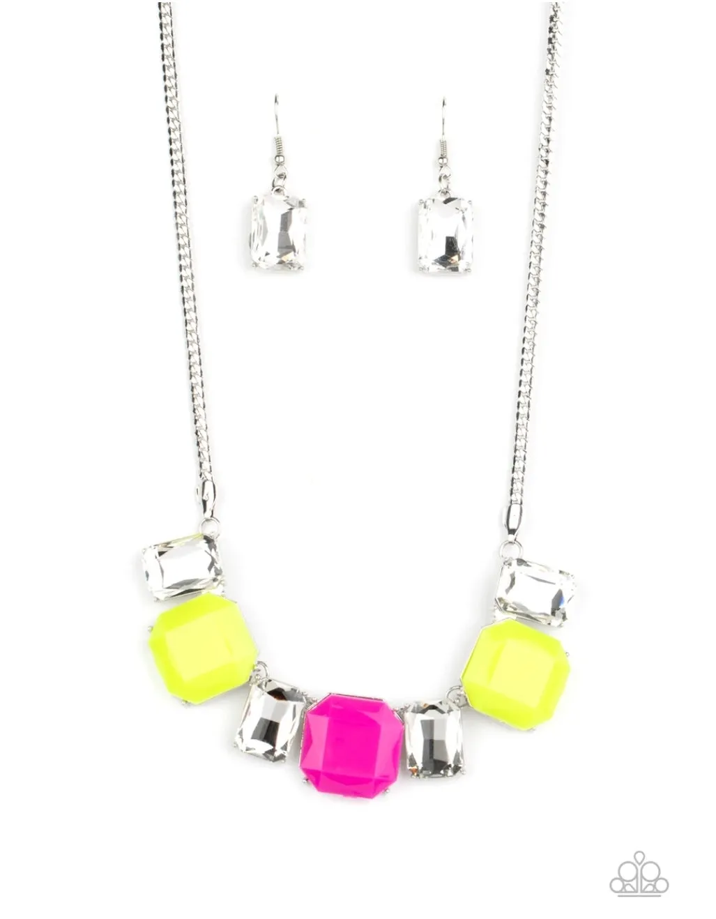 Paparazzi Royal Crest - Neon Yellow Necklace