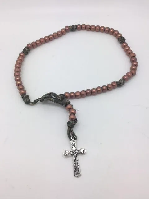 Paracord Camouflage Rosary - Jungle Green