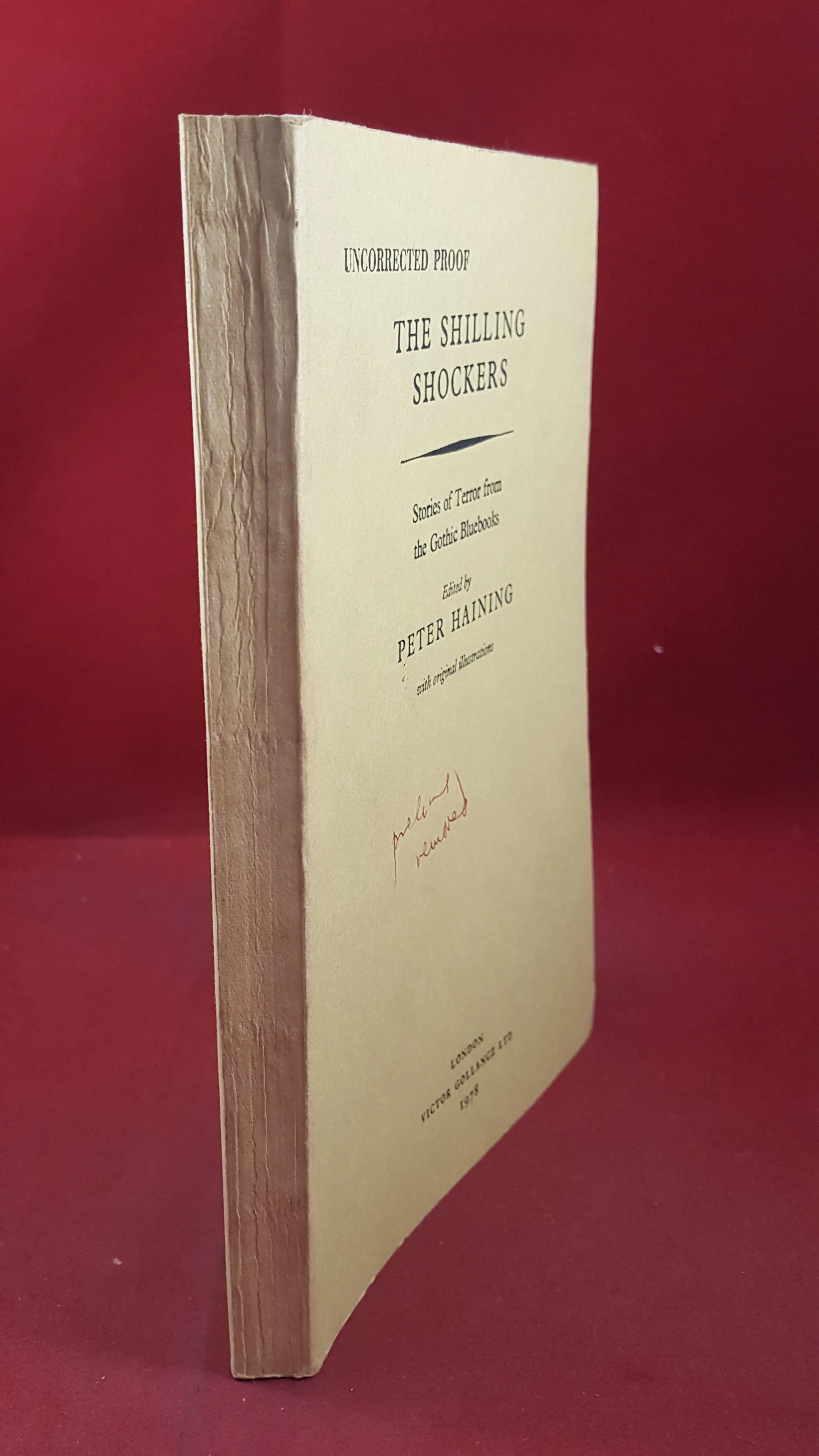 Peter Haining - The Shilling Shockers, Victor Gollancz, 1978, Uncorrected Proof