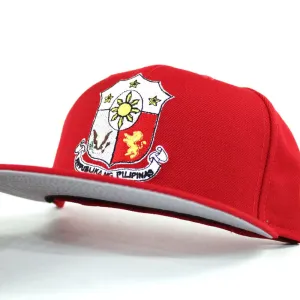 Philippine Crest New Era 59Fifty Fitted Hat (Red Gray Under Brim)