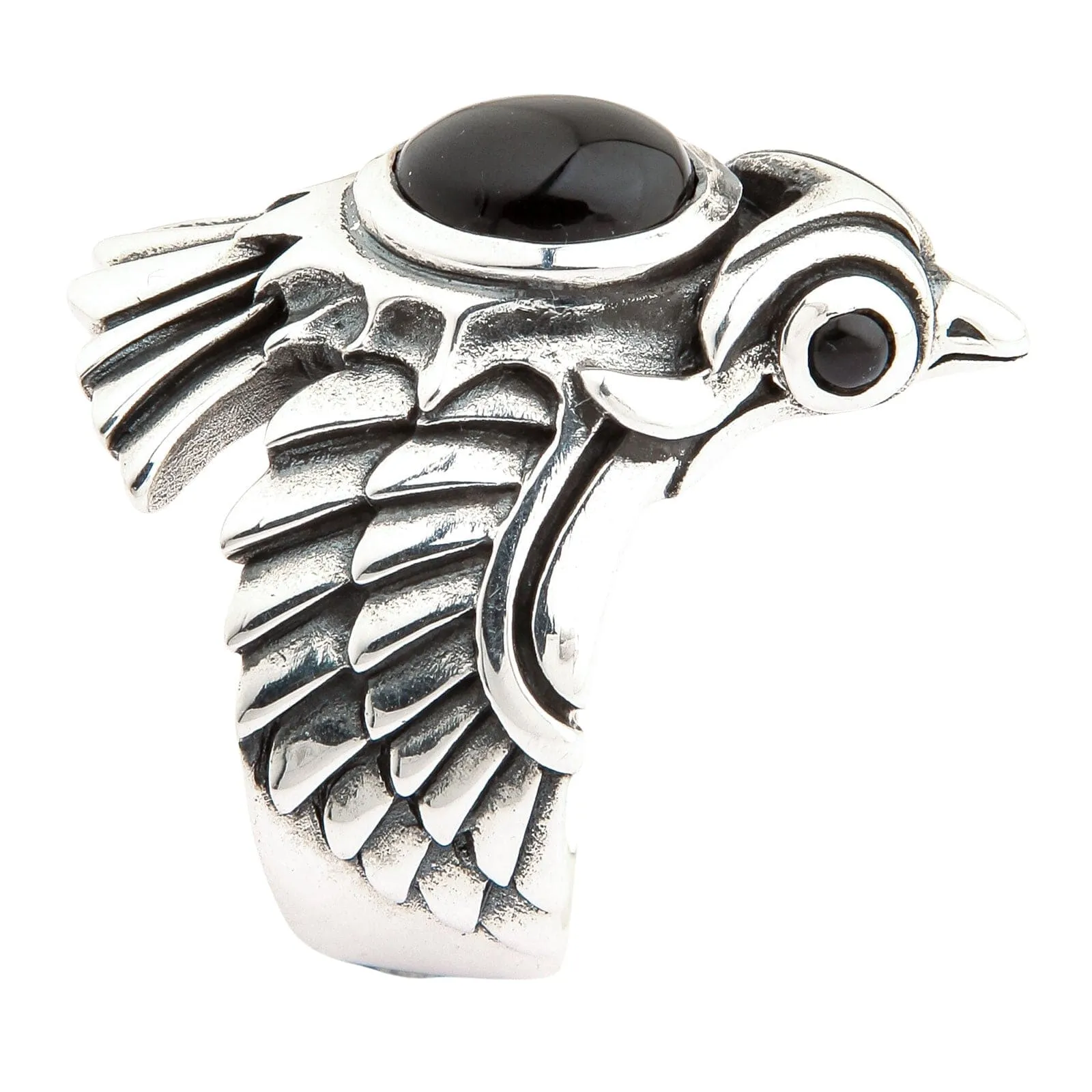 Phoenix Sterling Silver Black Onyx Ring