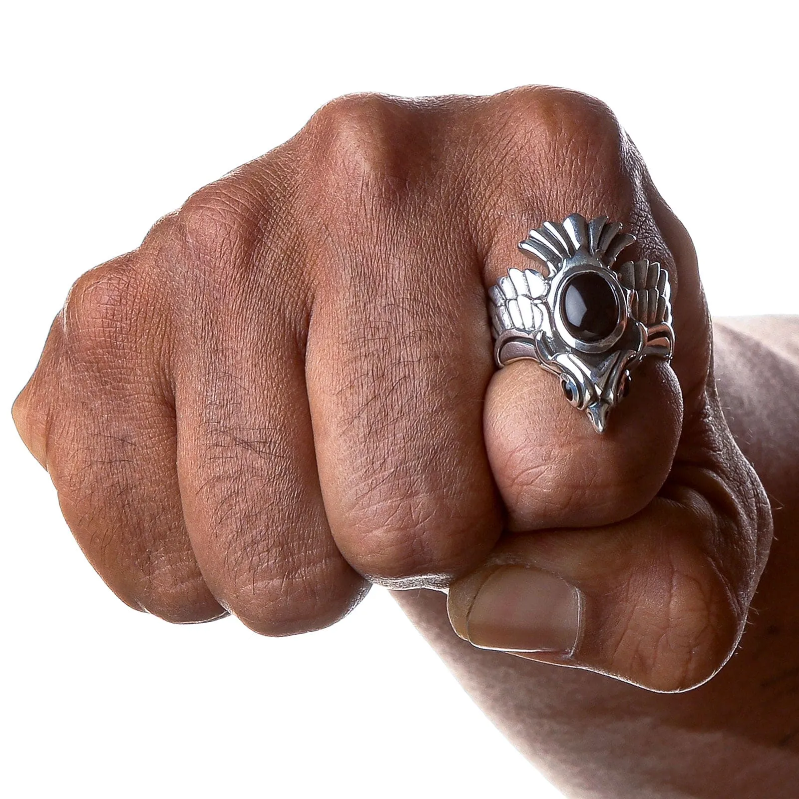 Phoenix Sterling Silver Black Onyx Ring