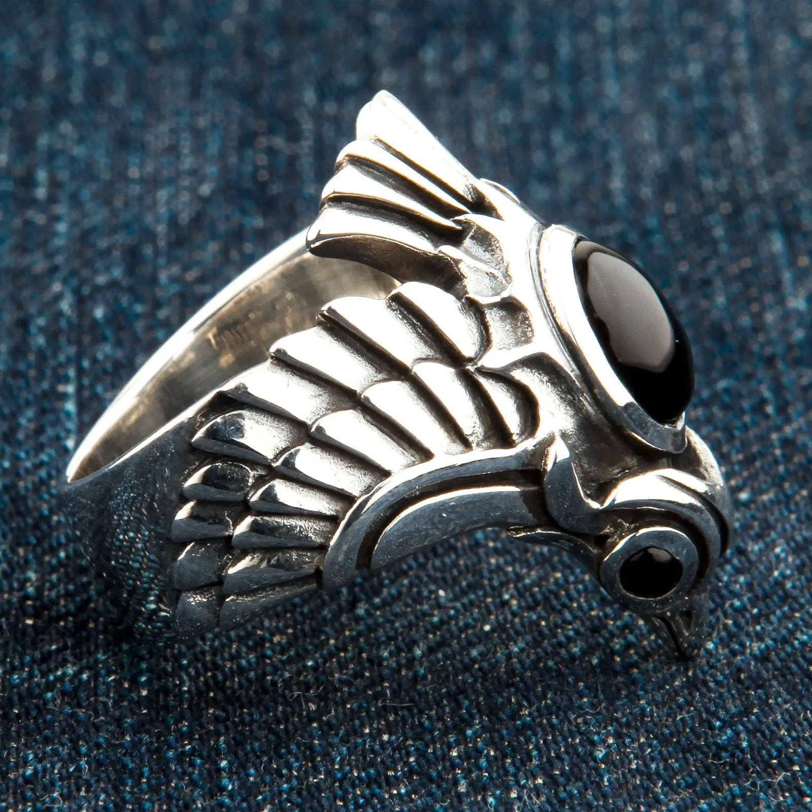 Phoenix Sterling Silver Black Onyx Ring