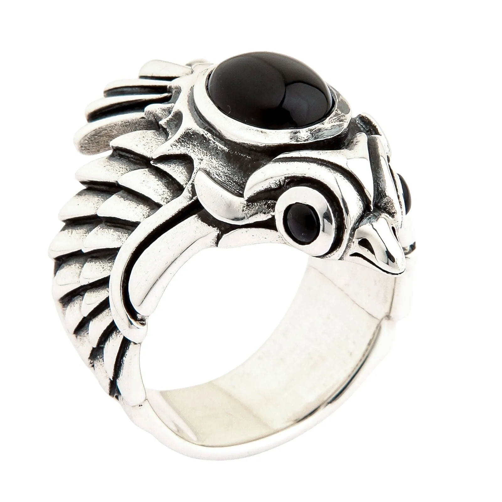 Phoenix Sterling Silver Black Onyx Ring