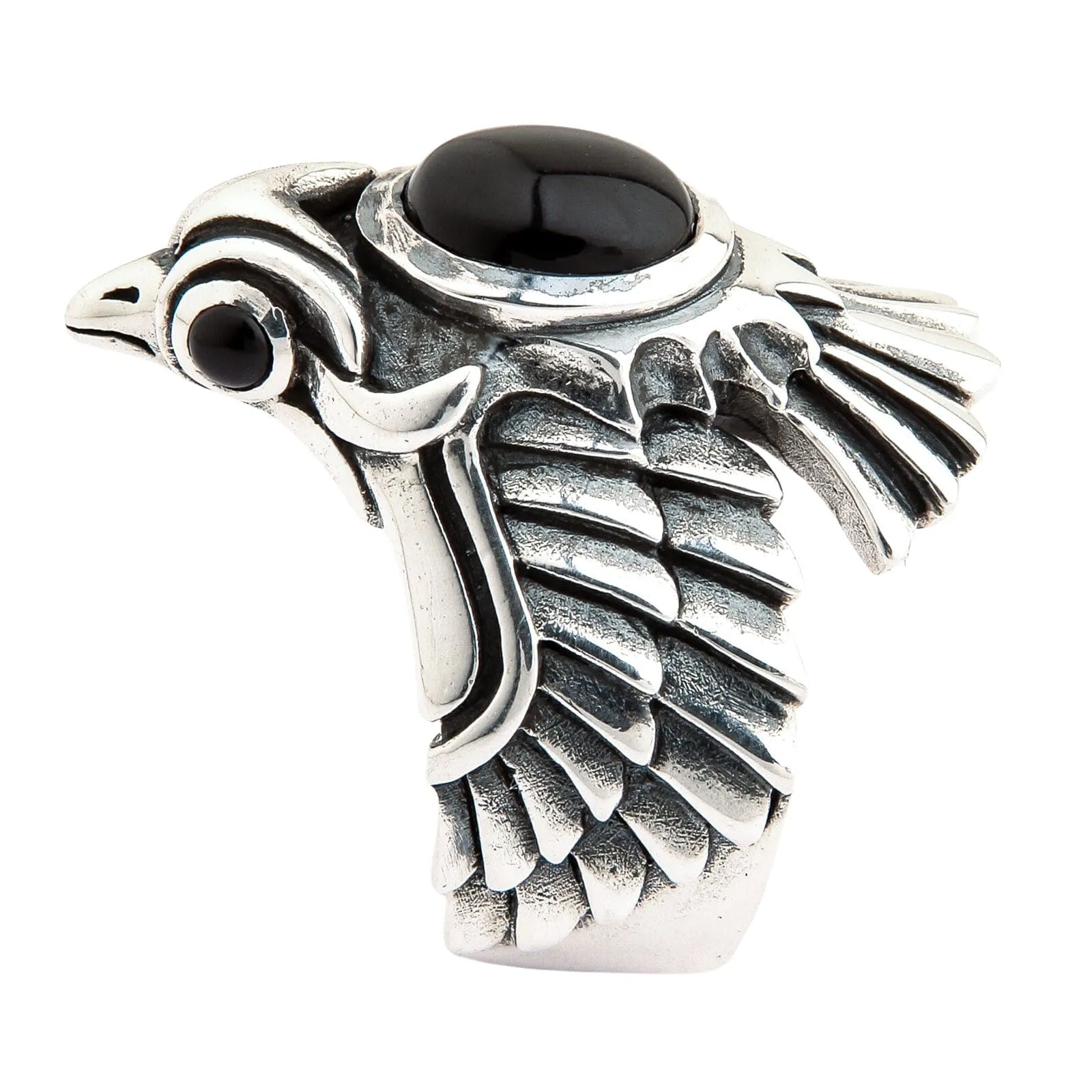 Phoenix Sterling Silver Black Onyx Ring