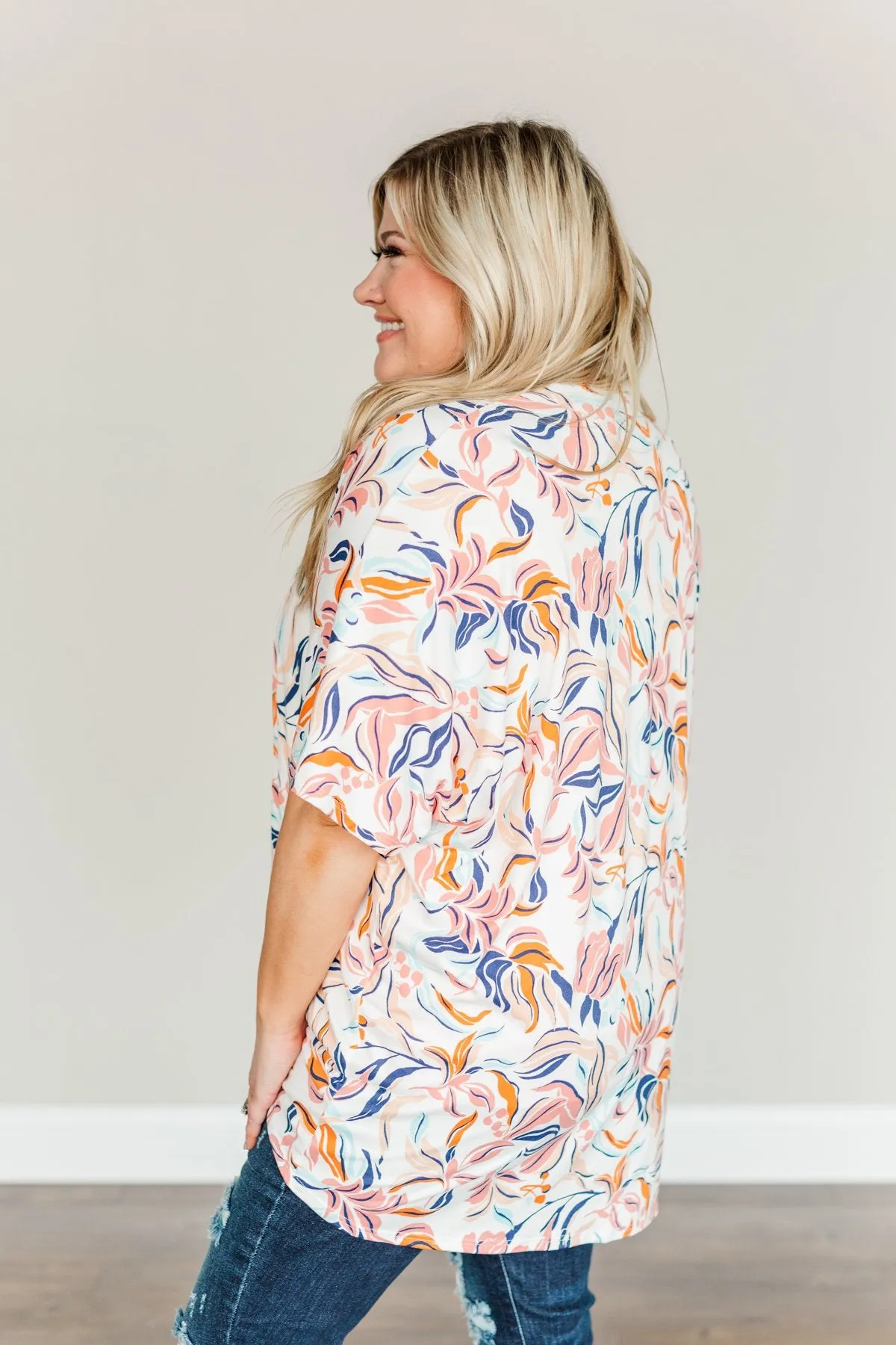 Picturing Paradise Tropical Kimono- Ivory