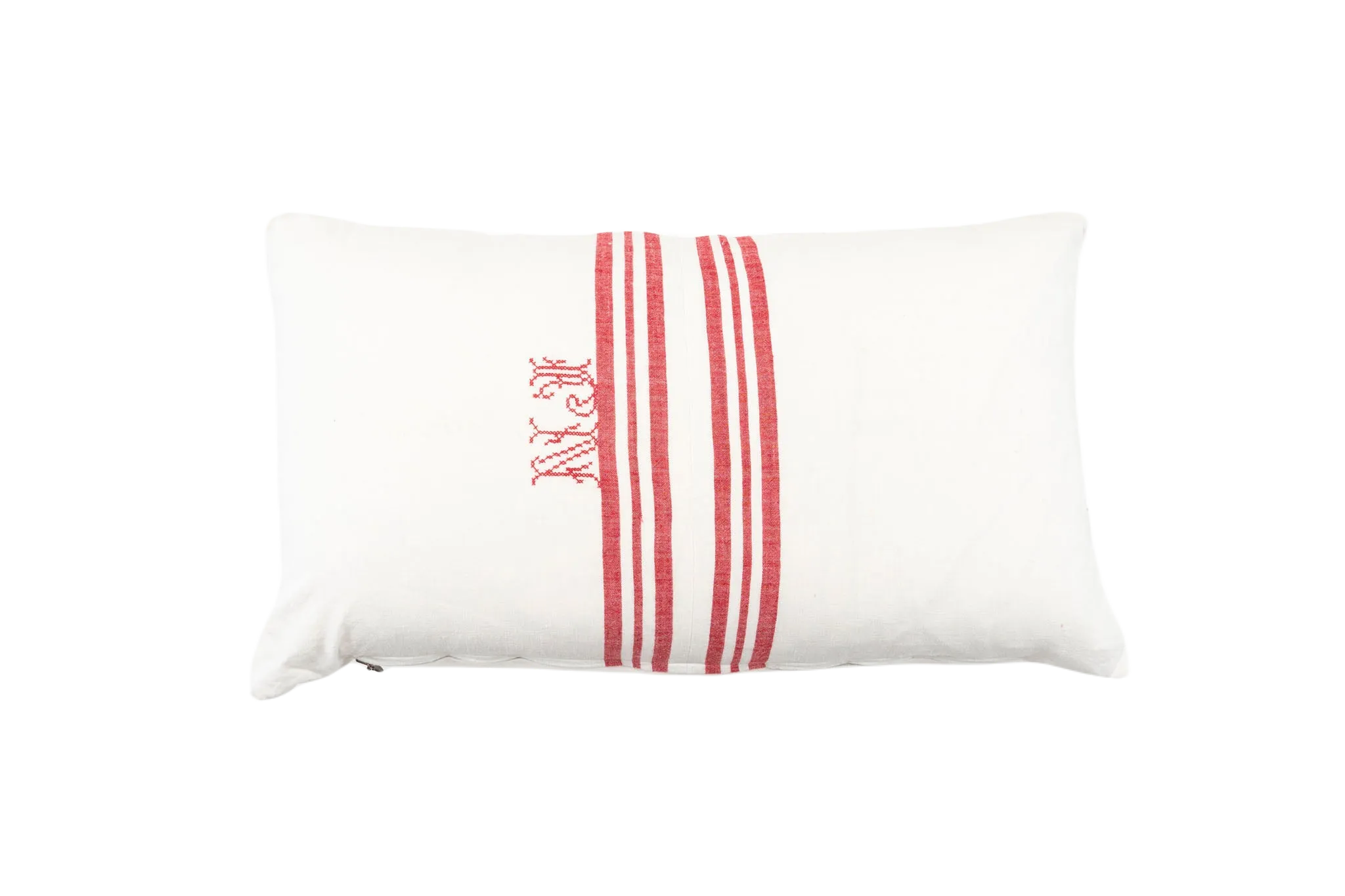 Pillow: Embroidered handwoven antique Hungarian hemp - P121