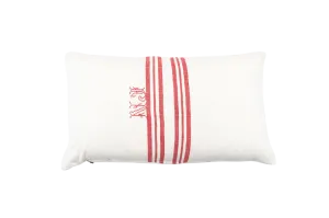 Pillow: Embroidered handwoven antique Hungarian hemp - P121